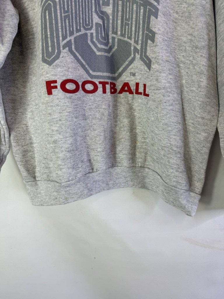 Vintage 90s Ohio State Football Crewneck Sweatshirt Gray Usa — image 2 of 7